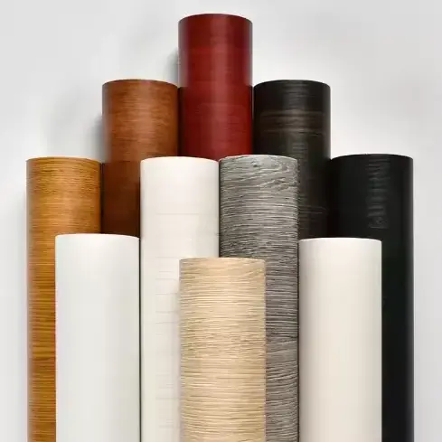 Vacume Press Wood Wood Grain PVC Sħana Film